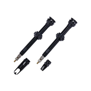 BBB Cycling BTI-160 Tubeless Valves AL Removable Core 2 Pcs - 60MM Black