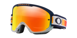 Oakley O Frame 2.0 Pro MTB Troy Lee Designs Orange Blocks Goggles With Fire Iridium Lens