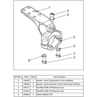 Profile Design Bottom Bracket 31.8mm Non Threaded Flat
