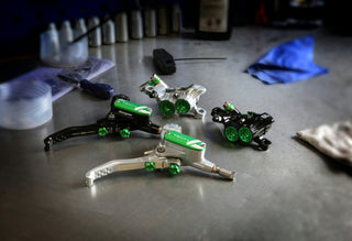 Hope Tech4 V4 Brake Front Black Cable - Silver/Green