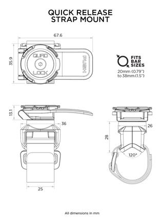 Quad Lock Mount Quick Release Strap Mount