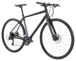 Apollo Exceed 20 Disc Urban Bike Small - Matte Black/Charcoal/Blue