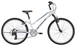 Apollo Paris 24 Inch Youth Bike - Gloss White/Charcoal/Turquoise