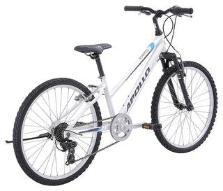 Apollo Paris 24 Inch Youth Bike - Gloss White/Charcoal/Turquoise