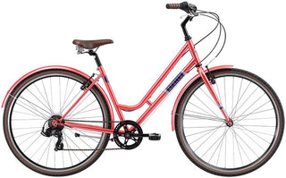 Apollo Mark II Women's Urban Bike Medium - Peach/Navy Blue/Sky Blue
