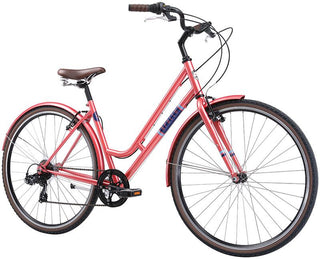 Apollo Mark II Women's Urban Bike Medium - Peach/Navy Blue/Sky Blue