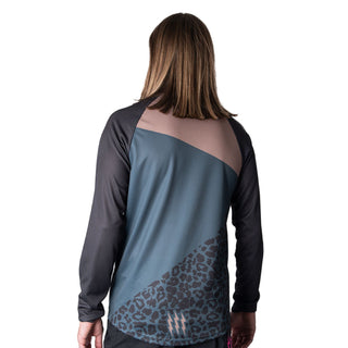 Muc-Off Long Sleeve Riders Jersey Leopard - Grey