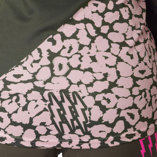 Muc-Off Womens Long Sleeve Riders Jersey Leopard - Green/Pink