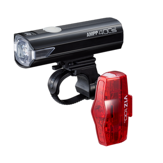 Cat Eye AMPP 400S & Viz100 Bike Light Set USB Rechargeable