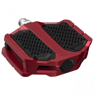Shimano PD-EF205 Flat Platform E-Bike/Trekking/Urban Pedals w/ Resin Plate Red