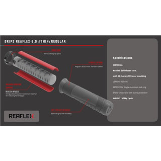 Leatt ReaFlex 6.0 Grips 29mm Thin - Lava
