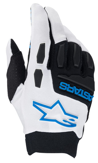 Alpinestars Freeride Gloves - White Bright Blue