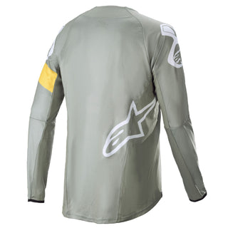 Alpinestars Techstar Long Sleeve Jersey - Green Steel Yellow