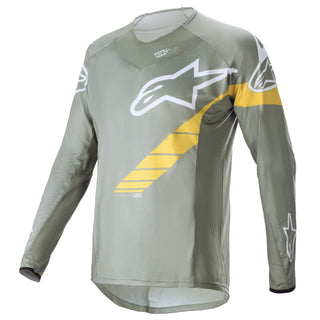 Alpinestars Techstar Long Sleeve Jersey - Green Steel Yellow