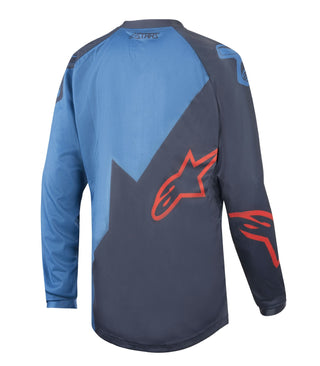 Alpinestars Youth Racer Long Sleeve Jersey - Navy Mid Blue Red