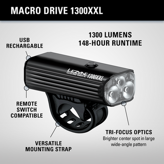 Lezyne Macro Drive 1300XXL - Black