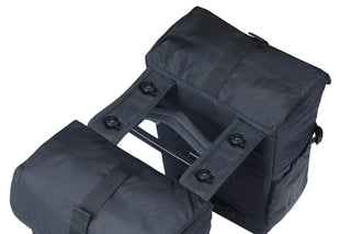 Basil Move Double Bicycle Bag MIK 30L - Black