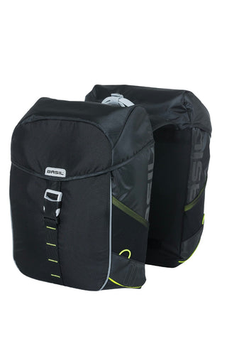 Basil Miles Double Bag 34L - Black Lime