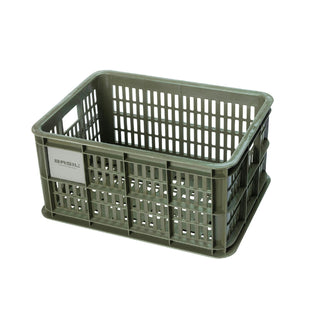 Basil Bicycle Crate Small 17.5L - Moss Green