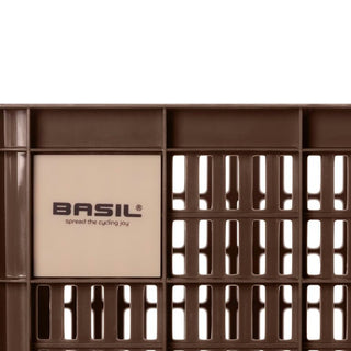 Basil Bicycle Crate Large Recycled Synthetic 40L - Brown