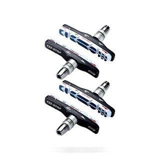 BBB Cycling BBS-14HP Tristop Cartridge Brake Shoes 2 Pairs - Glossy Black