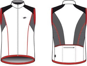 BBB Cycling BBW-104S CoolTech Sleeveless Jersey - White/Red