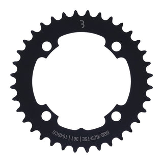 BBB Cycling BCR-75E-36T E-Bike Gear Steel Chainring 104MM - 36T Black