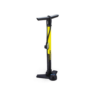 BBB Cycling BFP-21 AirBoost Floor Pump Steel - Black/Yellow
