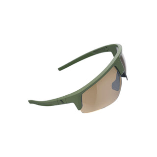 BBB Cycling Comet Amber Flash Mirror Sports Glasses - Matt Olive Green
