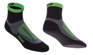BBB Cycling BSO-04 Ergofeet Coolmax Short Socks - Black/Green