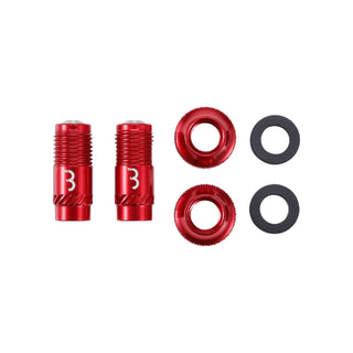 BBB Cycling Valve Core Caps Set 2pc - Red