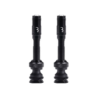 BBB Cycling Valve Core Cap AL Valve Set 2pc 40mm - Black