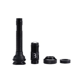 BBB Cycling Valve Core Cap AL Valve Set 2pc 40mm - Black