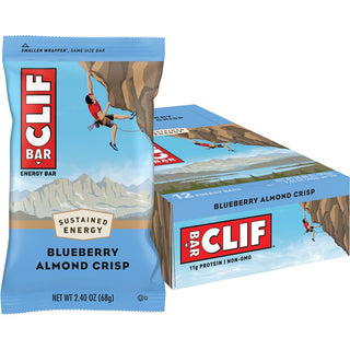 Clif Energy Bars Protein Snack 12 Pack - Blueberry Almond Crisp