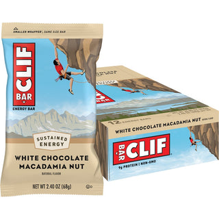 Clif Energy Bars Protein Snack 12 Pack - White Chocolate Macadamia