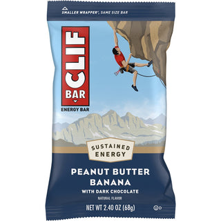 Clif Energy Bars Snack 12 Pack - Peanut Butter Banana With Dark Chocolate