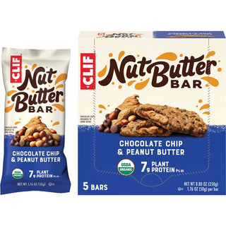 Clif Nut Butter Bar 5 Pack - Chocolate Chip and Peanut Butter