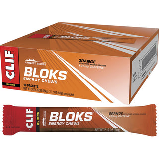Clif Bloks Energy Chews 18 Pack - Orange 25mg Caffeine