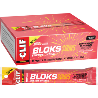 Clif Bloks Energy Chews 18 Pack - Sour Strawberry Lemonade