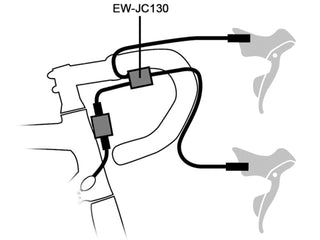 Shimano EW-JC130 Y-Split Rooting Electric Wire for Di2 3x Port 350mm/50mm/250mm