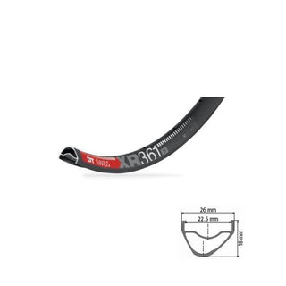 DT Swiss Rim XR361 27.5 Asym 32H 22.5 Wide