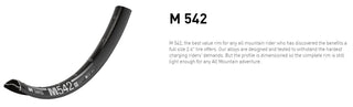 DT Swiss Rim M542 27.5 32H 35 Wide
