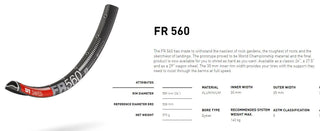DT Swiss Rim FR560 26 32H 30 Wide