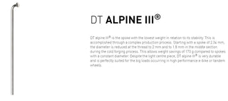 DT Swiss Alpine III 2.0 Jbend Per Spoke 284 - Black