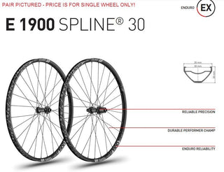 DT Swiss E1900 Spline 27.5 15100 30wd Centre Lock/6B Front Wheel