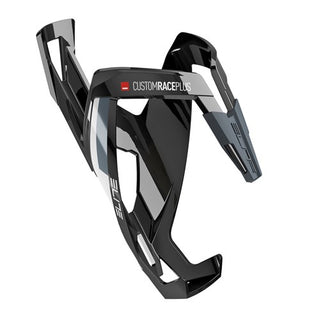 Elite Custom Race Plus Bottle Cage - Black Glossy White