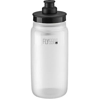 Elite Fly Tex Water Bottle 550ML Black Cap - Clear