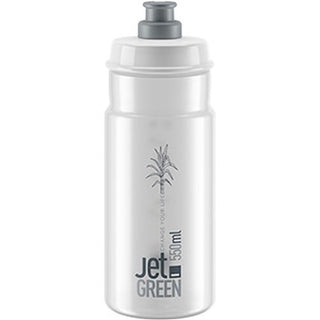 Elite Jet Green Logo Water Bottle 550ML - Clear Grey