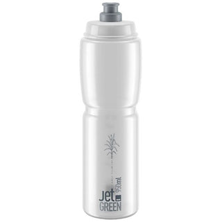 Elite Jet Green Logo Water Bottle 950ML - Clear Grey