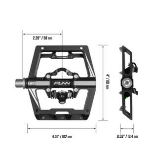 FUNN Mamba SPD Clipless MTB Double Sided Pedal Pair - Black
